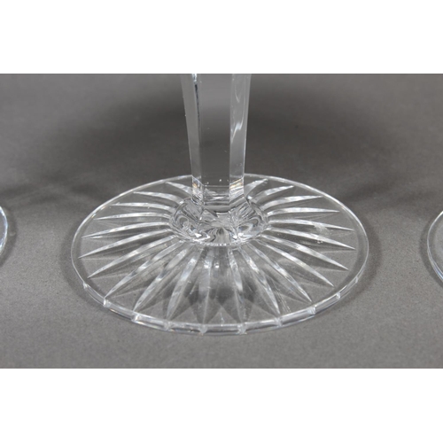 266 - Five Edinburgh crystal thistle pattern goblets with etched thistle decoration and another taller, 17... 