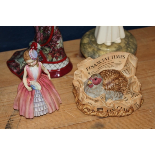 135 - Royal Doulton HN1799 Nana figurine, a Royal Doulton Partridge in an FT limited edition model, a Brad... 