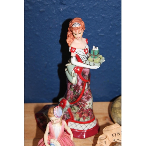 135 - Royal Doulton HN1799 Nana figurine, a Royal Doulton Partridge in an FT limited edition model, a Brad... 