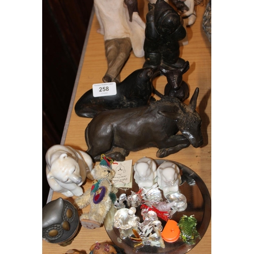 258 - Royal Worcester First Smile figurine, Nao porcelain figure of girl washing clothes, Lladro polar bea... 