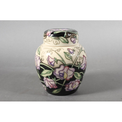 276 - Moorcroft pottery Daydream pattern ginger jar and cover, mark to the base, 16cm tall.
