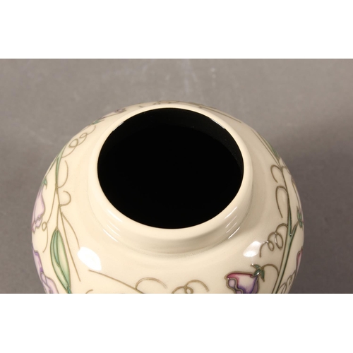 276 - Moorcroft pottery Daydream pattern ginger jar and cover, mark to the base, 16cm tall.