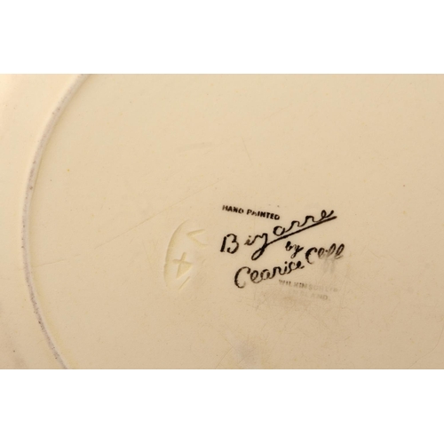 286 - Clarice Cliff My Garden vase and a Bizarre by Clarice Cliff Crocus pattern plate.