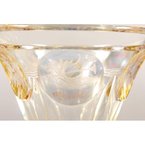 292 - Bohemian style cut glass goblet and another (2)