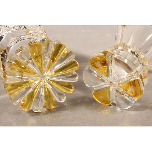 292 - Bohemian style cut glass goblet and another (2)