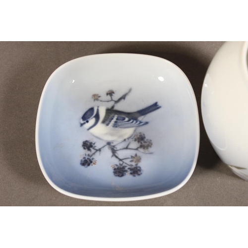 299 - Royal Copenhagen vase and pin dish both marks to the base (2)