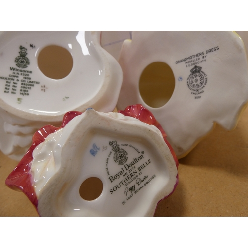 139 - Four Royal Doulton figures to include 'Elizabeth', 'Top o' the Hill' HN 1849, 'Winsome', 'Southern B... 