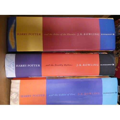 144 - Carton containing Harry Potter books to include first editions.