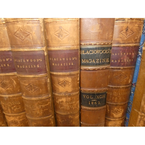 162B - Group of fourteen Victorian volumes of Blackwood's Magazines, c. 1880, also volumes of The Business ... 