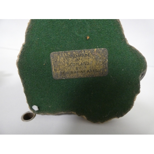 170 - Five small Border Fine Arts figures and figure groups to include a seal, lambs, owl, rabbit, badgers... 