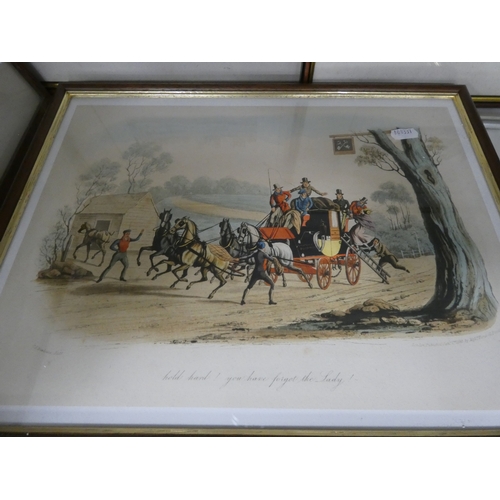 179 - Prints to include a Victorian print of Kirkcudbright, Elgin Cathedral, New Abbey, photograph etc (on... 