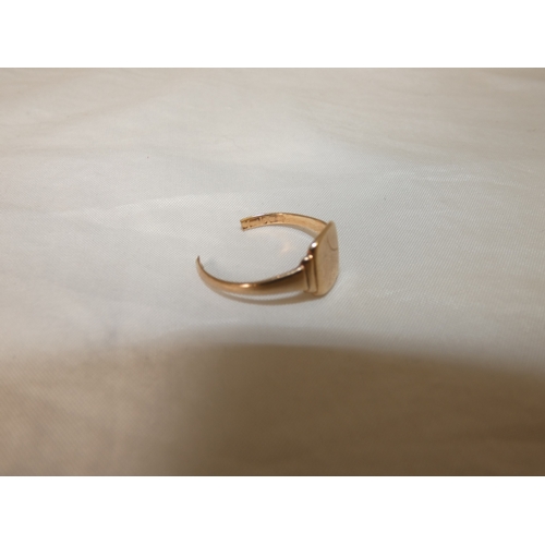 188 - 9ct gold ring, broken, 1.8g.