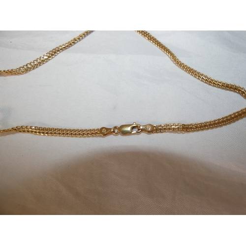 191 - 18ct gold split pendant/medallion, '750', on 9ct gold chain, '375', 10.1g gross.