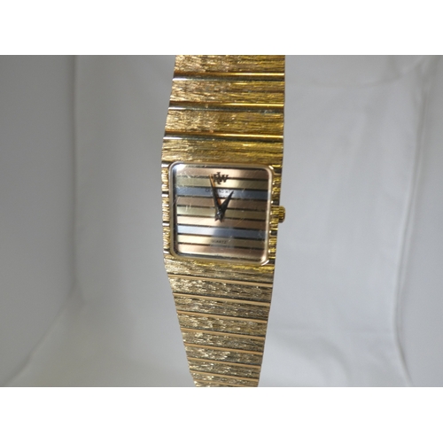 195 - Raymond Weil 18k gold electroplated gent's quartz wristwatch, model 9056.