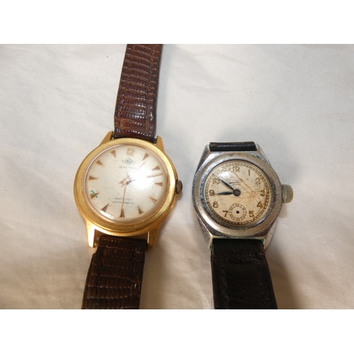 197 - Vintage Everite King Swiss-made wristwatch, model no. 134323, on later black leather strap, and an E... 