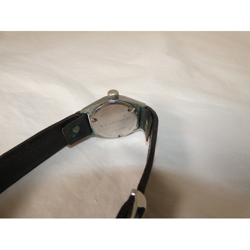 197 - Vintage Everite King Swiss-made wristwatch, model no. 134323, on later black leather strap, and an E... 