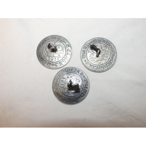 200 - Three replica Salisbury coin buttons, dated 1512.