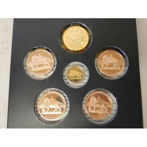 209 - Limited edition six proof coin set, 'The Battle of Waterloo, Waterloo 200, 1815-2015', by the London... 