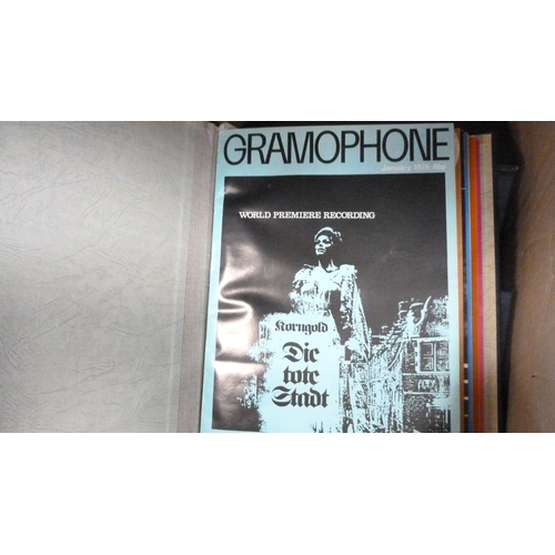 22 - Three cartons containing Gramophone magazines. Prov: From the collection of Professor Peter Higgs, N... 