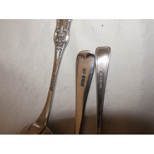 224 - 19th century Scottish silver spoon, Glasgow marks, two other silver spoons marked for Birmingham and... 