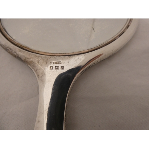 224A - George VI silver and simulated tortoiseshell five-piece brush/mirror set, Birmingham 1946-47.