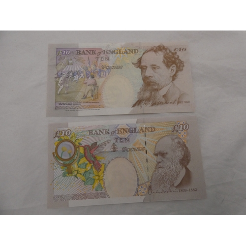 227 - Two uncirculated Bank of England &pound;10 banknotes to include Lowther, KL41 992958, series E, and ... 