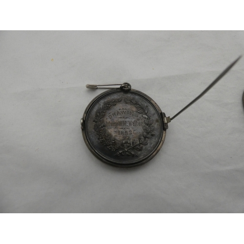 229 - Two Victorian Paisley Grammar School medals, mounted, engraved to the reverse, dated 1892 and 1895.&... 