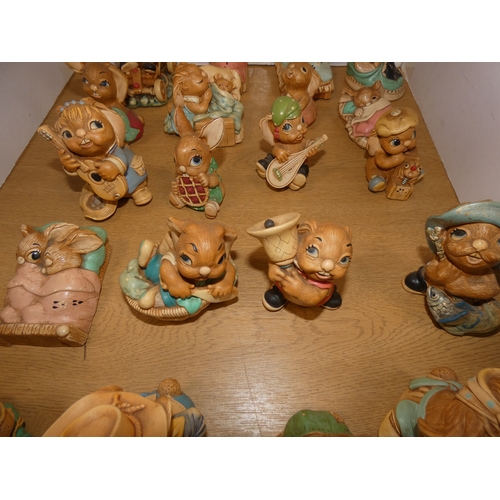 34 - Collection of Pendelfin rabbit figures.&nbsp; (27)