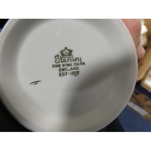 46 - Two cartons containing Gainsborough-style teawares, Standard, Royal Ascot etc.