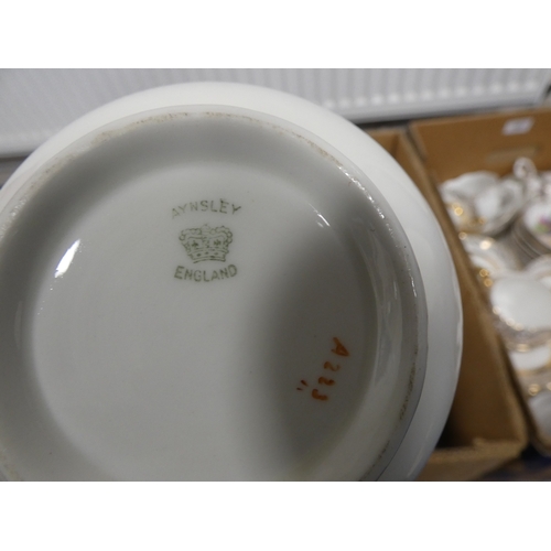 46 - Two cartons containing Gainsborough-style teawares, Standard, Royal Ascot etc.