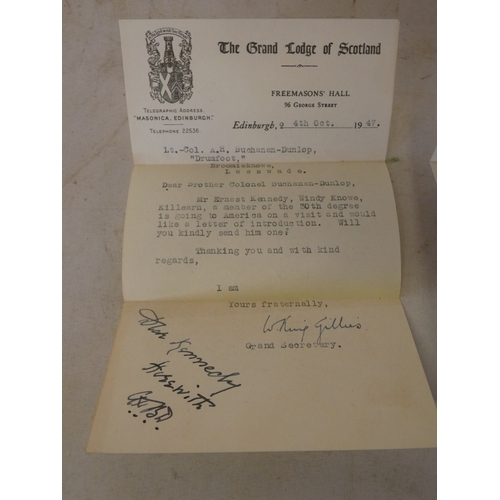 207 - Collection of certificates and related documents, c. 1925, relating to Ernest Dunlop Kennedy of Glas... 