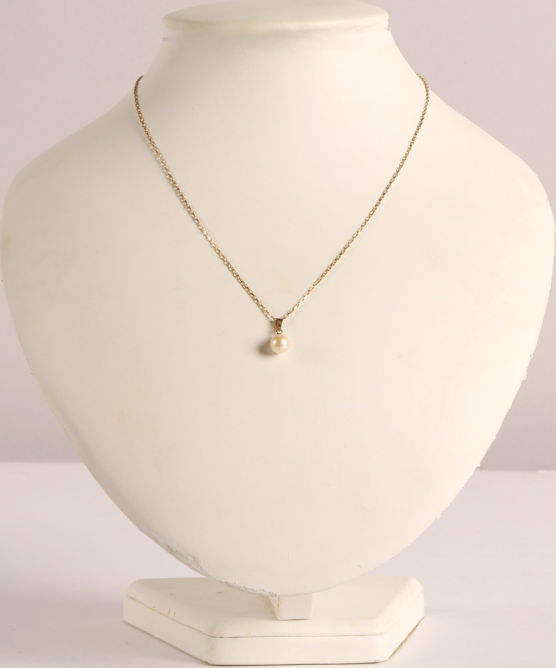 Handmade 9ct Gold Pearl Necklace With Freshwater Pearls & Gold Beads - Adjustable Length 16-24"
