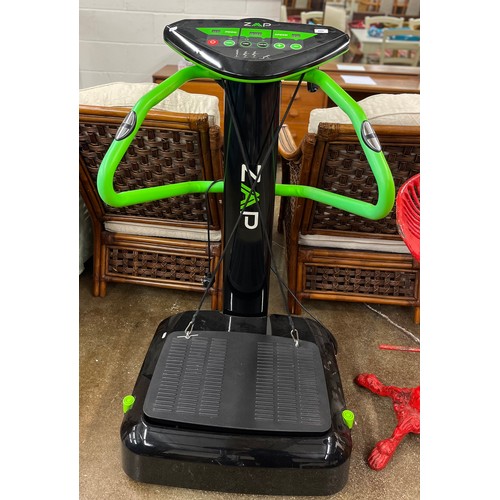 Zap vibrating exercise machine.
