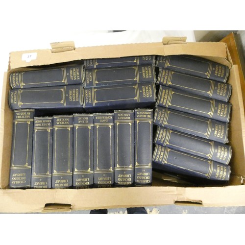 37 - Box of Charles Dickens books.