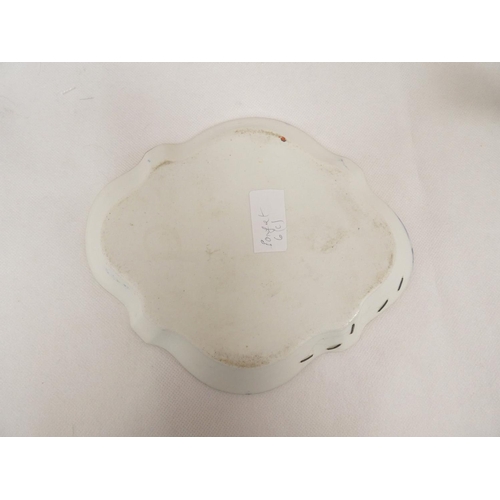 7 - New Hall teapot with stand, blue printed in 