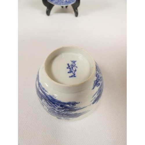 16 - Trio, attributed to Enoch Wood, comprising coffee cup, teabowl and saucer, each printed with the 