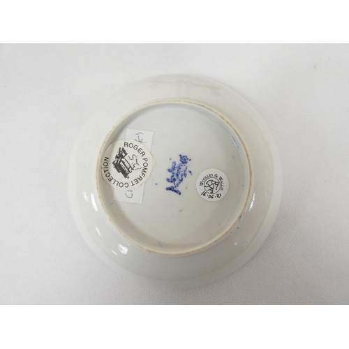 16 - Trio, attributed to Enoch Wood, comprising coffee cup, teabowl and saucer, each printed with the 