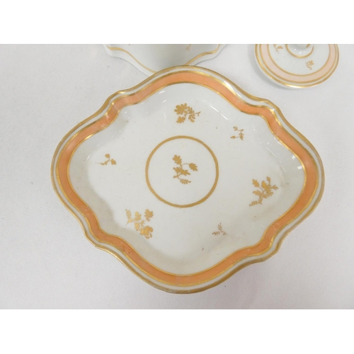 21 - New Hall teapot of silver shape with reeded body and semi-wide loop handle, with matching stand. Pat... 