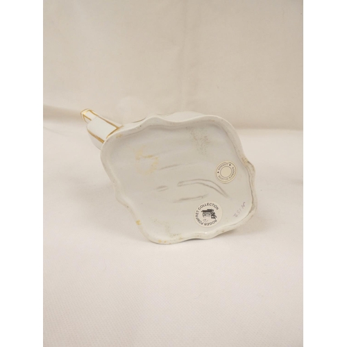 25 - New Hall teapot of silver shape with straight handle (nibbles to spout) and very rare variant handle... 