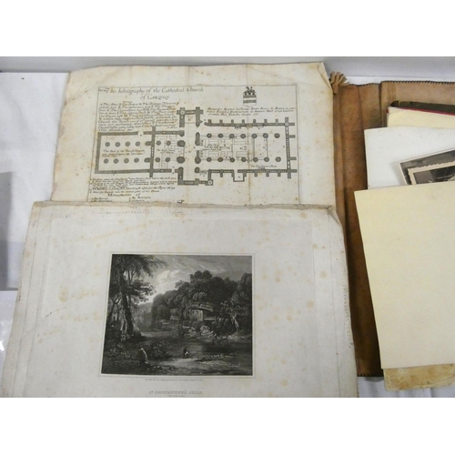 101 - Snakeskin folder of ephemera and photos and beadwork bag.