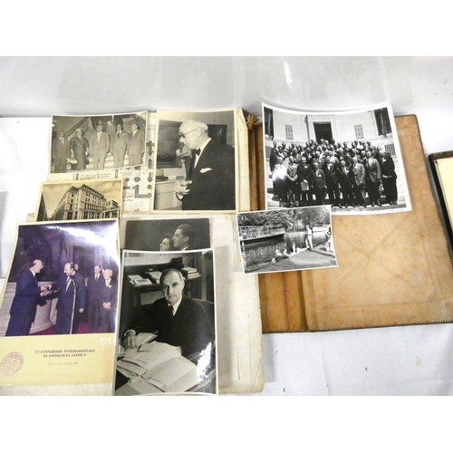 101 - Snakeskin folder of ephemera and photos and beadwork bag.