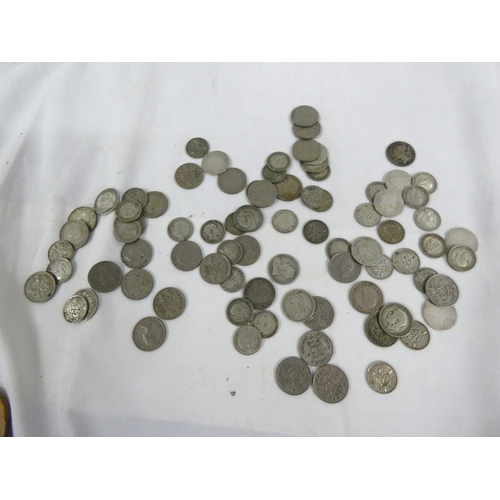 103 - Bag of Sixpences, Threepences etc. Some silver (96g)