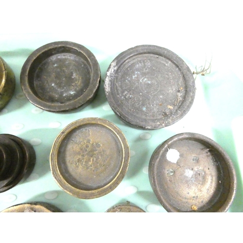 155 - Good collection of (Edinburgh) Gloucester Georgian weights, bronze and brass.