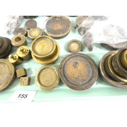 155 - Good collection of (Edinburgh) Gloucester Georgian weights, bronze and brass.
