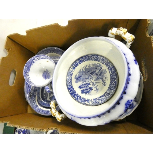 171 - Collection of Spode and other blue & white. (2 cartons)