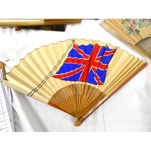 173 - Box of ladies antique fans.