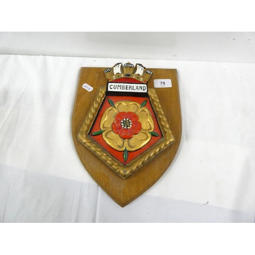 79 - Large Cumberland wall plaque.