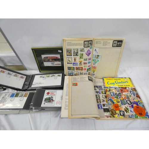 80 - Box of world stamps and first day covers.