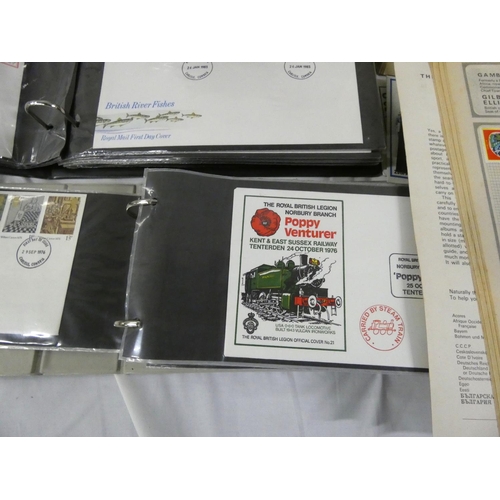 80 - Box of world stamps and first day covers.