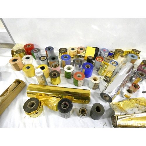 94 - Large collection of book binding hot foils and hot iron.